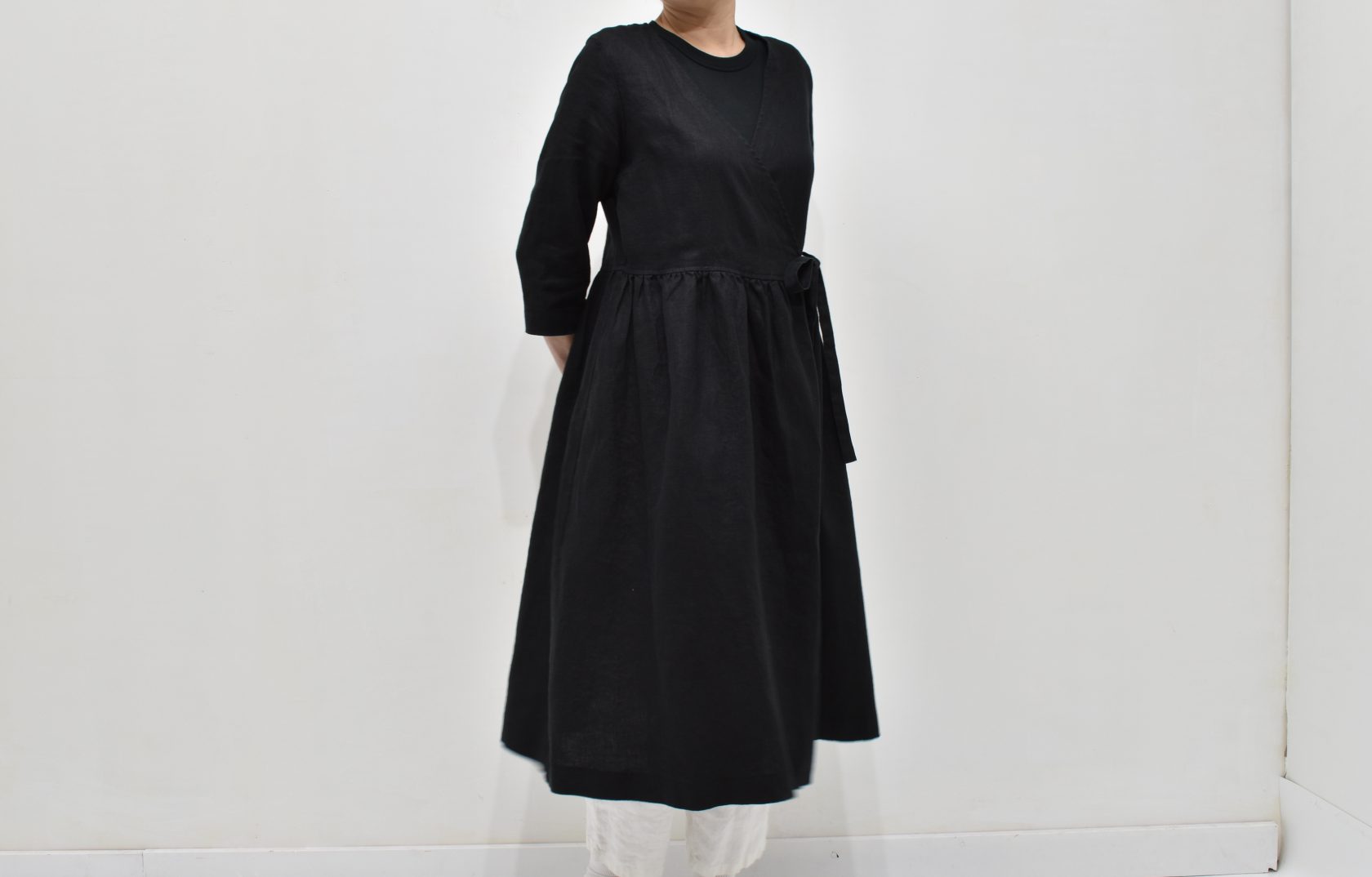 リネン カシュクールワンピース ウェア Fabric S ファブリックス リネン カシュクールワンピース ウェア Fabric S ファブリックス
