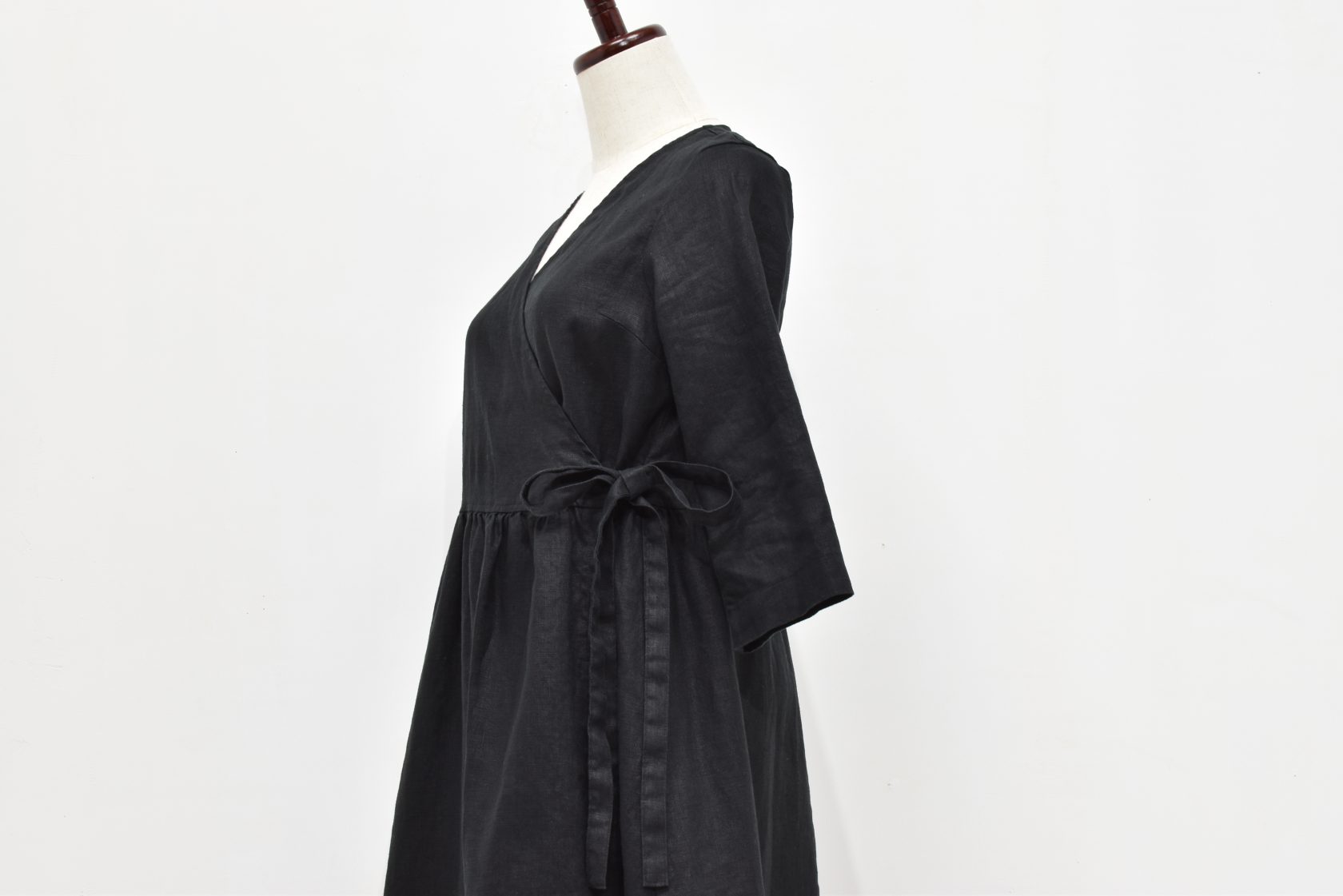 リネン カシュクールワンピース ウェア Fabric S ファブリックス