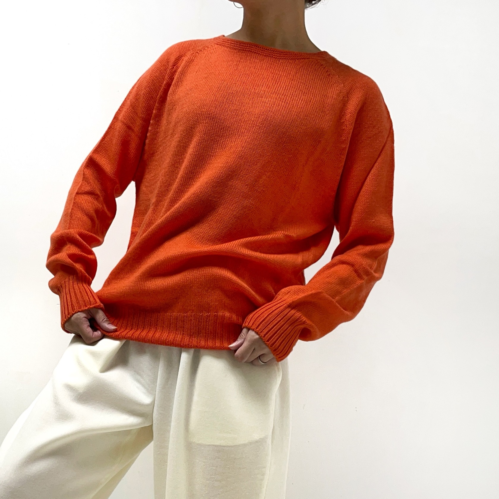 ファブリックスのウールセーター（丸首）