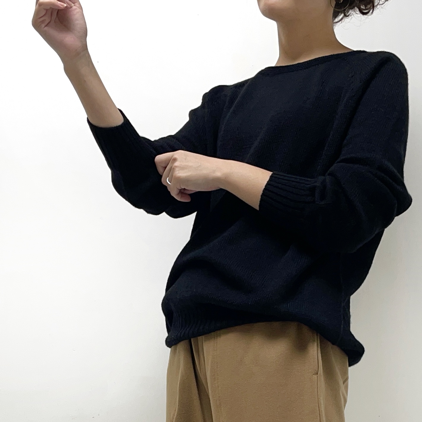 ファブリックスのウールセーター（丸首）